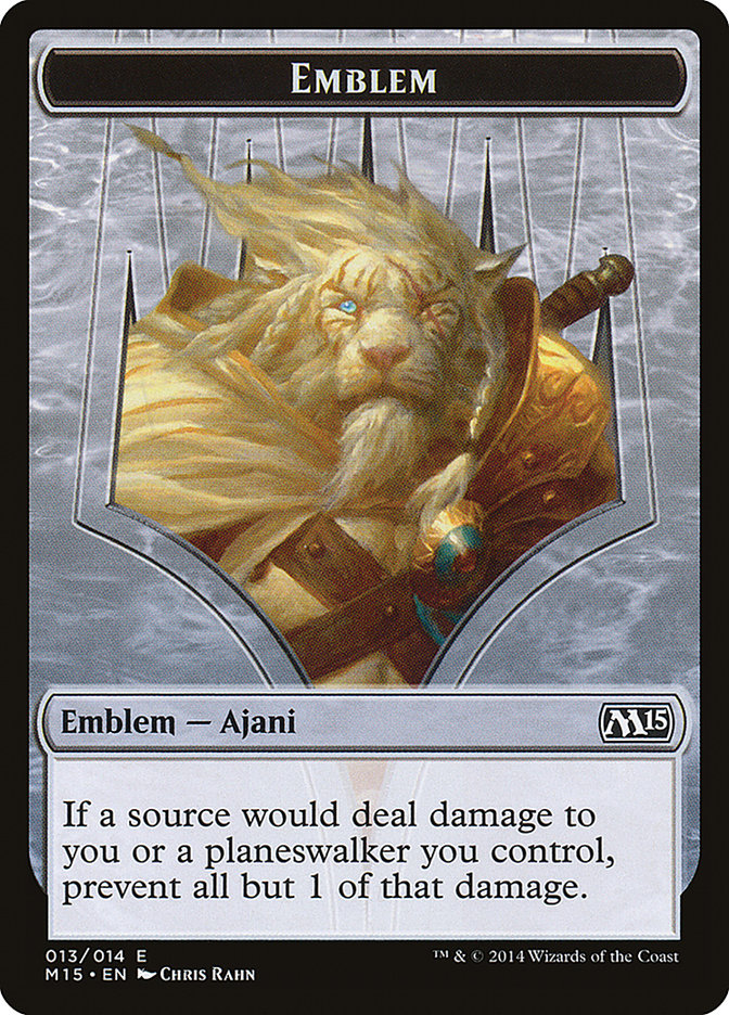 Ajani Steadfast Emblem [Magic 2015 Tokens] | Shuffle n Cut Hobbies & Games