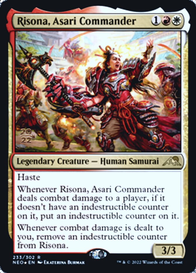 Risona, Asari Commander [Kamigawa: Neon Dynasty Prerelease Promos] | Shuffle n Cut Hobbies & Games