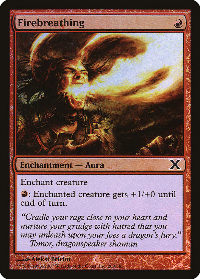 Firebreathing (Premium Foil) [Tenth Edition] | Shuffle n Cut Hobbies & Games