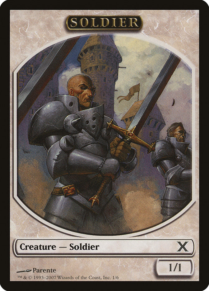 Soldier Token [Tenth Edition Tokens] | Shuffle n Cut Hobbies & Games