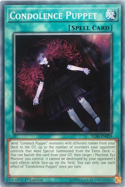 Condolence Puppet [IGAS-EN059] Common | Shuffle n Cut Hobbies & Games