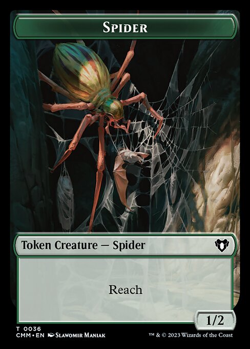 Elemental (0024) // Spider Double-Sided Token [Commander Masters Tokens] | Shuffle n Cut Hobbies & Games