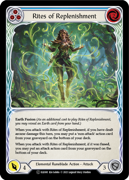 Rites of Replenishment (Blue) [U-ELE081] Unlimited Normal | Shuffle n Cut Hobbies & Games