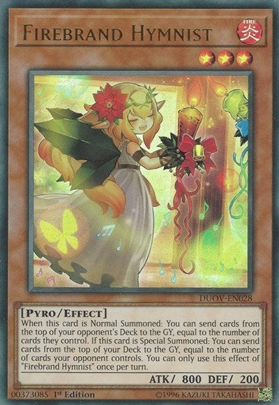 Firebrand Hymnist [DUOV-EN028] Ultra Rare | Shuffle n Cut Hobbies & Games