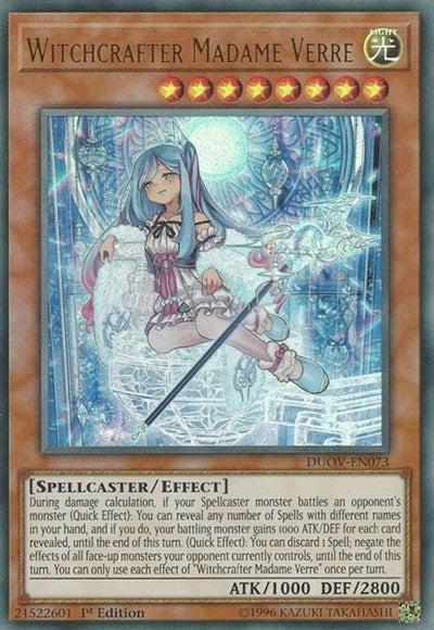 Witchcrafter Madame Verre [DUOV-EN073] Ultra Rare | Shuffle n Cut Hobbies & Games