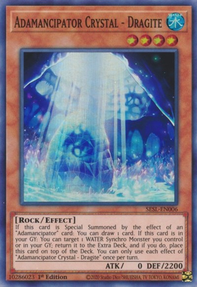 Adamancipator Crystal - Dragite [SESL-EN006] Super Rare | Shuffle n Cut Hobbies & Games