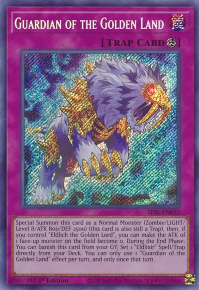 Guardian of the Golden Land [SESL-EN032] Secret Rare | Shuffle n Cut Hobbies & Games