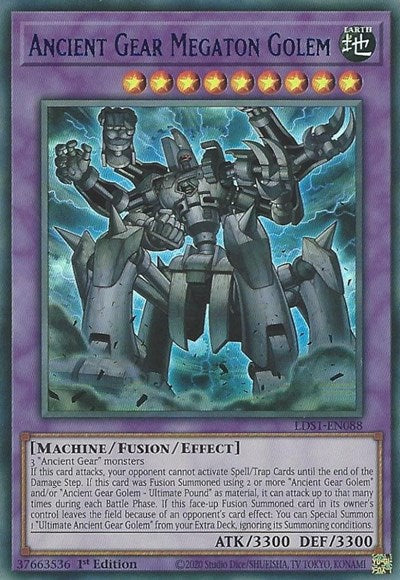 Ancient Gear Megaton Golem (Blue) [LDS1-EN088] Ultra Rare | Shuffle n Cut Hobbies & Games