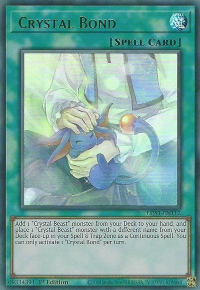 Crystal Bond (Green) [LDS1-EN112] Ultra Rare | Shuffle n Cut Hobbies & Games