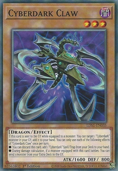 Cyberdark Claw [LDS1-EN035] Common | Shuffle n Cut Hobbies & Games
