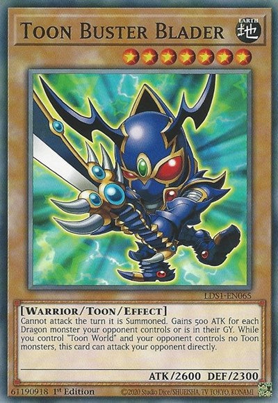 Toon Buster Blader [LDS1-EN065] Common | Shuffle n Cut Hobbies & Games