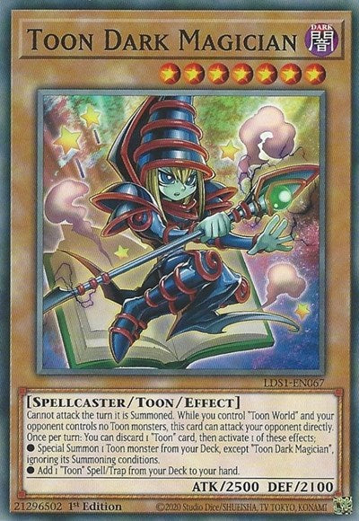 Toon Dark Magician [LDS1-EN067] Common | Shuffle n Cut Hobbies & Games