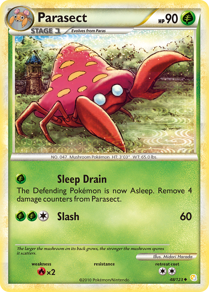 Parasect (48/123) [HeartGold & SoulSilver: Base Set] | Shuffle n Cut Hobbies & Games