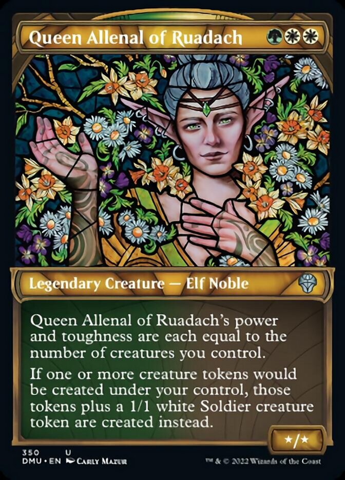 Queen Allenal of Ruadach (Showcase Textured) [Dominaria United] | Shuffle n Cut Hobbies & Games