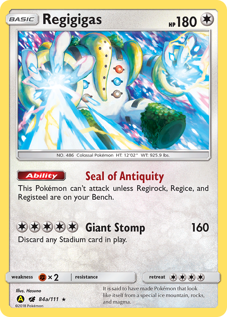 Regigigas (84a/111) (Alternate Art Promo) [Sun & Moon: Crimson Invasion] | Shuffle n Cut Hobbies & Games
