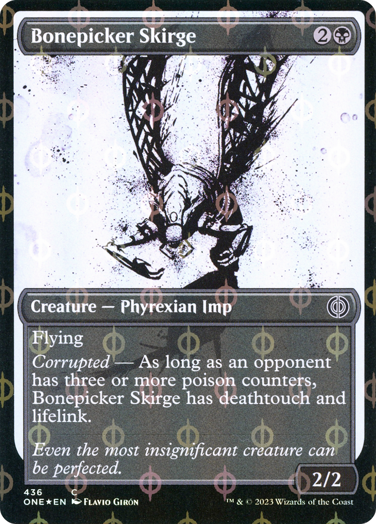 Bonepicker Skirge (Showcase Ichor Step-and-Compleat Foil) [Phyrexia: All Will Be One] | Shuffle n Cut Hobbies & Games