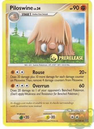 Piloswine (46/100) (Prerelease Promo) [Nintendo: Black Star Promos] | Shuffle n Cut Hobbies & Games