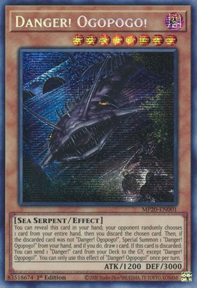 Danger! Ogopogo! [MP20-EN001] Prismatic Secret Rare | Shuffle n Cut Hobbies & Games