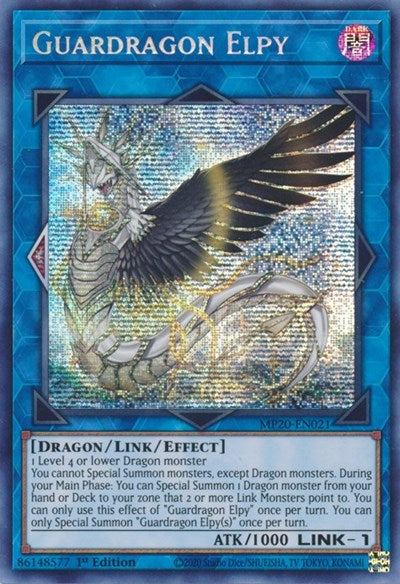 Guardragon Elpy [MP20-EN021] Prismatic Secret Rare | Shuffle n Cut Hobbies & Games