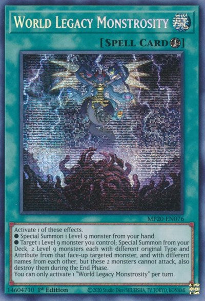 World Legacy Monstrosity [MP20-EN076] Prismatic Secret Rare | Shuffle n Cut Hobbies & Games