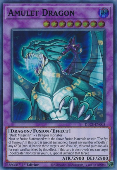 Amulet Dragon (Green) [DLCS-EN005] Ultra Rare | Shuffle n Cut Hobbies & Games