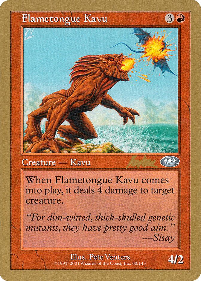 Flametongue Kavu (Brian Kibler) [World Championship Decks 2002] | Shuffle n Cut Hobbies & Games