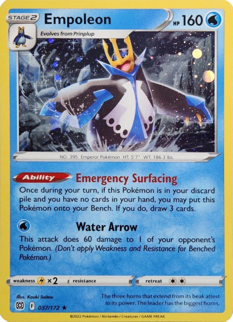 Empoleon (037/172) (Cosmos Holo) [Sword & Shield: Brilliant Stars] | Shuffle n Cut Hobbies & Games