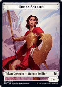 Human Soldier // Spider Double-Sided Token [Theros Beyond Death Tokens] | Shuffle n Cut Hobbies & Games
