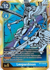 BT3-030: Leopardmon (Alternate Art) | Shuffle n Cut Hobbies & Games