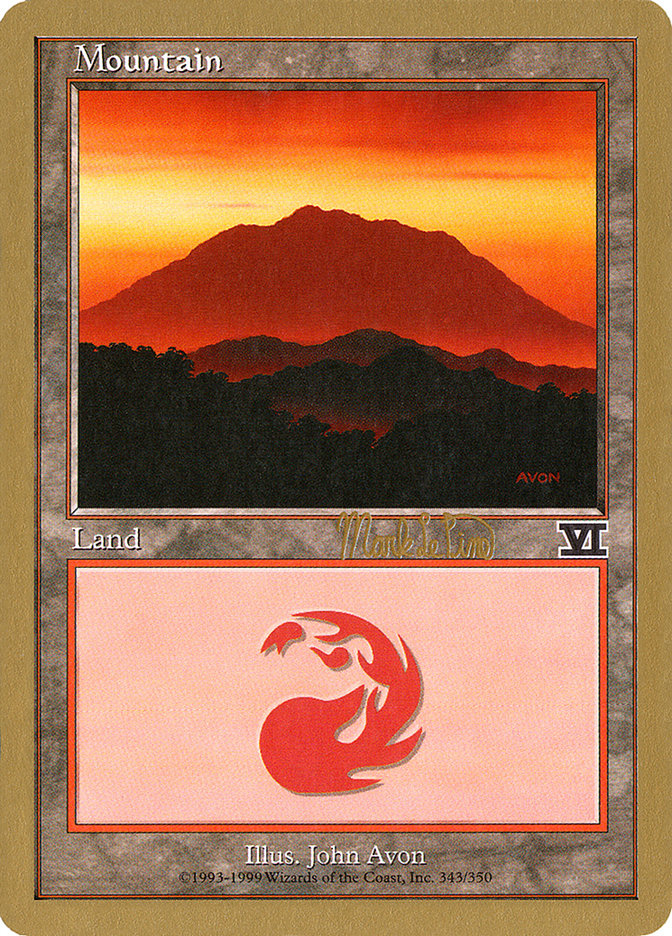 Mountain (mlp346a) (Mark Le Pine) [World Championship Decks 1999] | Shuffle n Cut Hobbies & Games