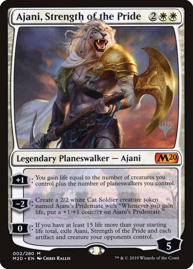 Ajani, Strength of the Pride (Promo Pack) [Core Set 2020 Promos] | Shuffle n Cut Hobbies & Games