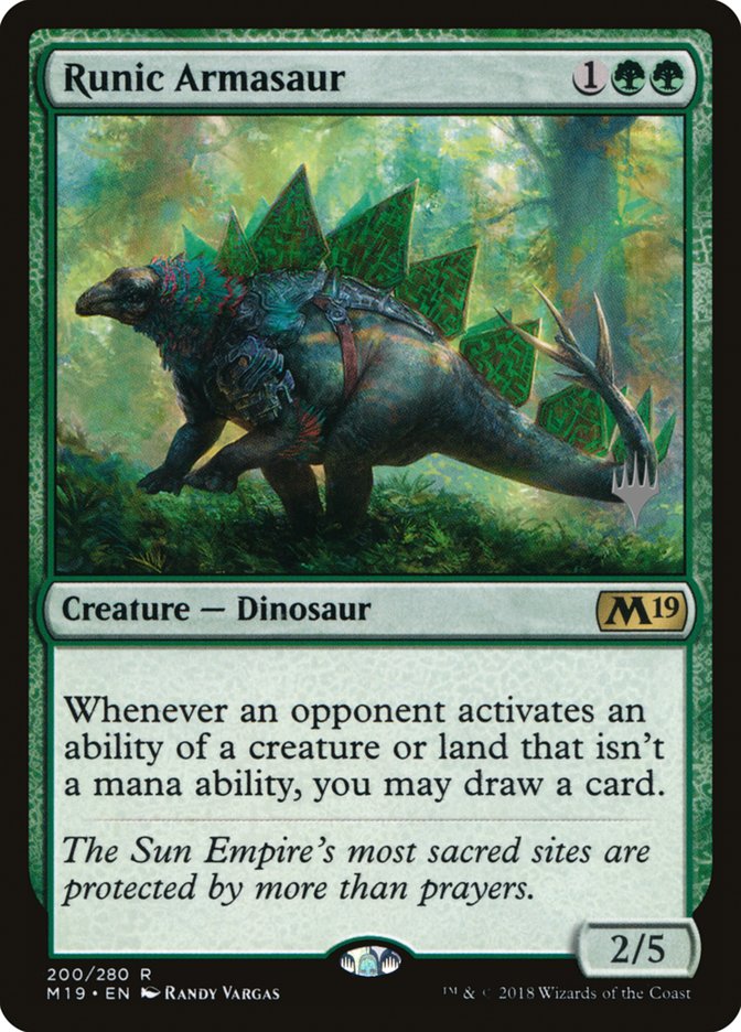 Runic Armasaur (Promo Pack) [Core Set 2019 Promos] | Shuffle n Cut Hobbies & Games