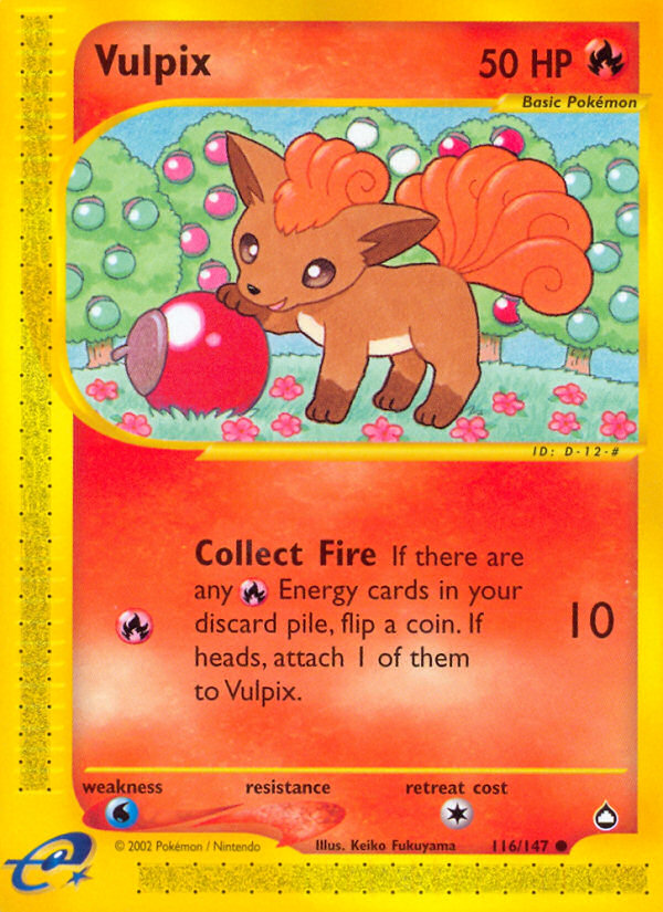 Vulpix (116/147) [Aquapolis] | Shuffle n Cut Hobbies & Games