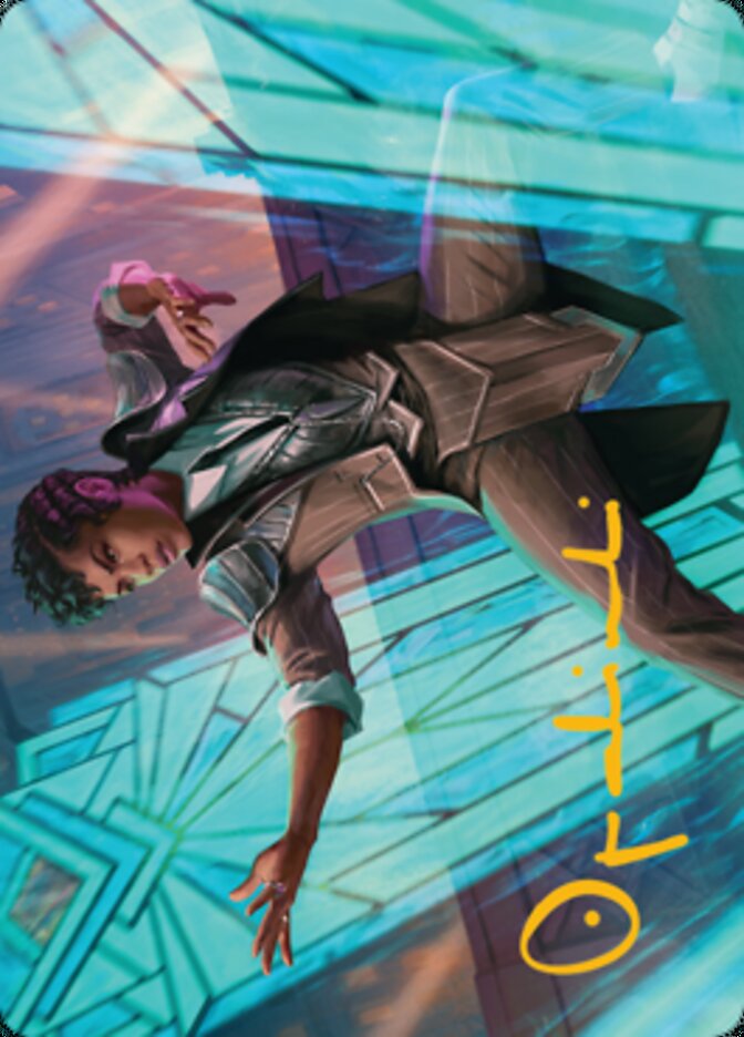 Dapper Shieldmate Art Card (Gold-Stamped Signature) [Streets of New Capenna Art Series] | Shuffle n Cut Hobbies & Games