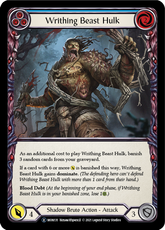 Writhing Beast Hulk (Blue) [U-MON131] Unlimited Edition Normal | Shuffle n Cut Hobbies & Games