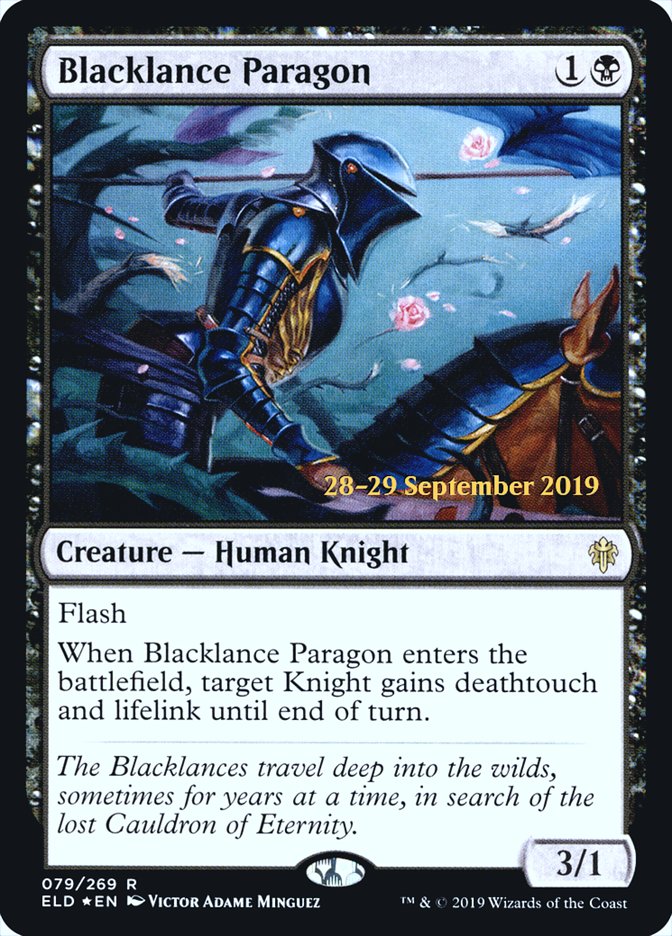 Blacklance Paragon [Throne of Eldraine Prerelease Promos] | Shuffle n Cut Hobbies & Games