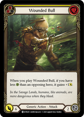 Wounded Bull (Yellow) [WTR201] Unlimited Edition Rainbow Foil | Shuffle n Cut Hobbies & Games