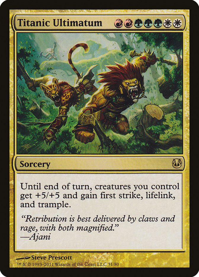 Titanic Ultimatum [Duel Decks: Ajani vs. Nicol Bolas] | Shuffle n Cut Hobbies & Games