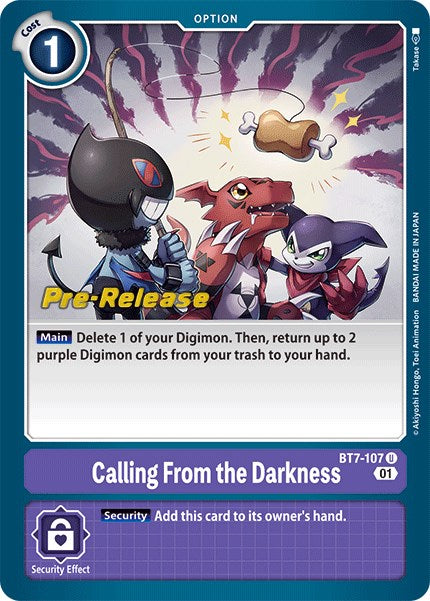 Calling From the Darkness [BT7-107] [Next Adventure Pre-Release Cards] | Shuffle n Cut Hobbies & Games