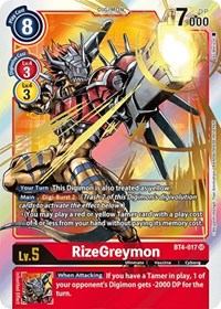 BT04: RizeGreymon (Alternate Art) | Shuffle n Cut Hobbies & Games