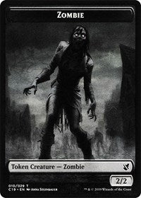 Zombie (010) // Zombie (011) Double-Sided Token [Commander 2019 Tokens] | Shuffle n Cut Hobbies & Games
