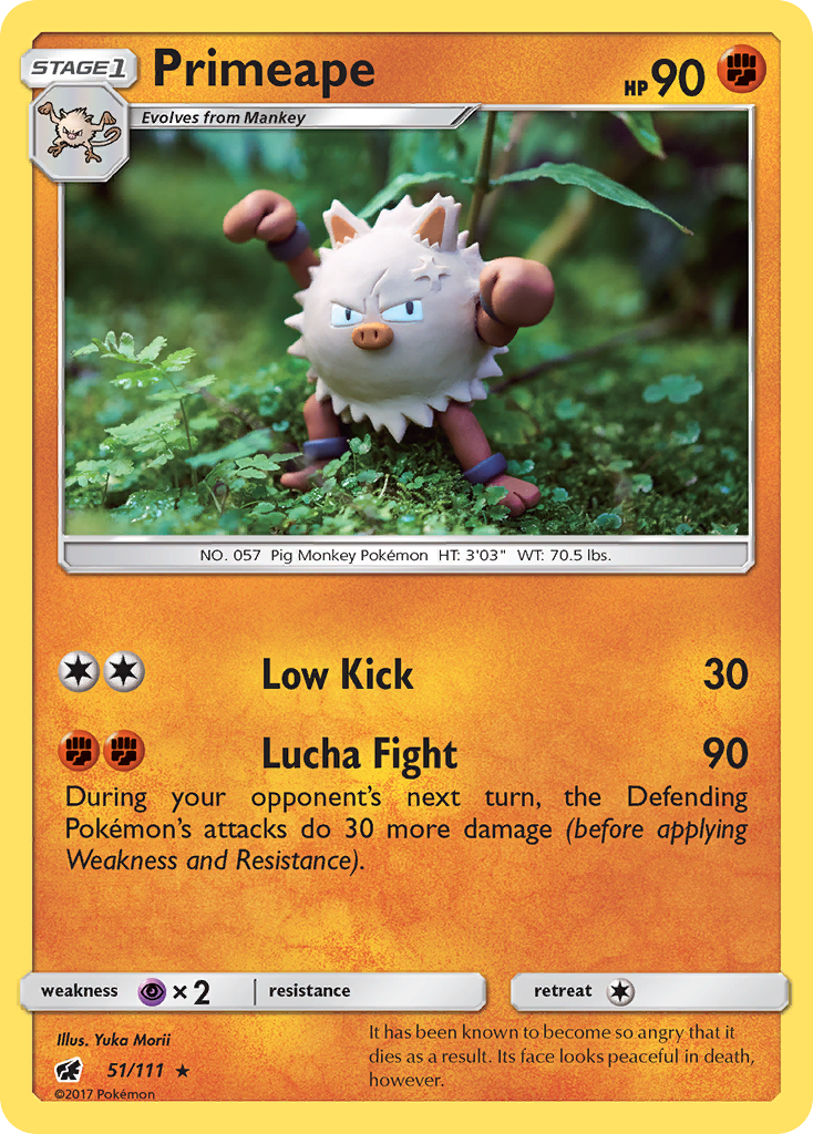 Primeape (51/111) [Sun & Moon: Crimson Invasion] | Shuffle n Cut Hobbies & Games
