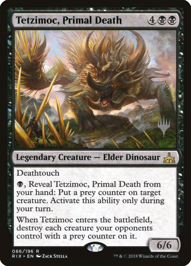 Tetzimoc, Primal Death (Promo Pack) [Rivals of Ixalan Promos] | Shuffle n Cut Hobbies & Games