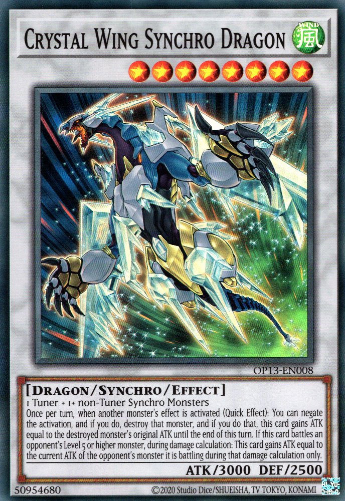 Crystal Wing Synchro Dragon [OP13-EN008] Super Rare | Shuffle n Cut Hobbies & Games