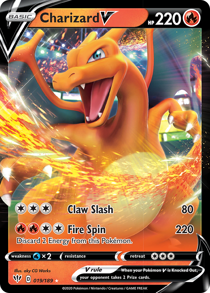 Charizard V (019/189) [Sword & Shield: Darkness Ablaze] | Shuffle n Cut Hobbies & Games