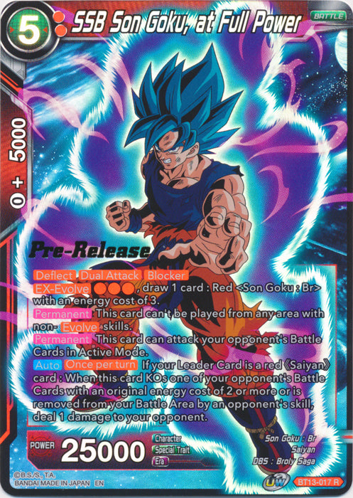 SSB Son Goku, at Full Power (BT13-017) [Supreme Rivalry Prerelease Promos] | Shuffle n Cut Hobbies & Games