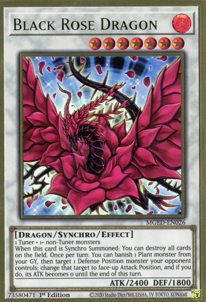 Black Rose Dragon [MGED-EN026] Gold Rare | Shuffle n Cut Hobbies & Games