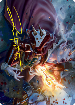 Flame-Blessed Bolt Art Card (Gold-Stamped Signature) [Innistrad: Crimson Vow Art Series] | Shuffle n Cut Hobbies & Games