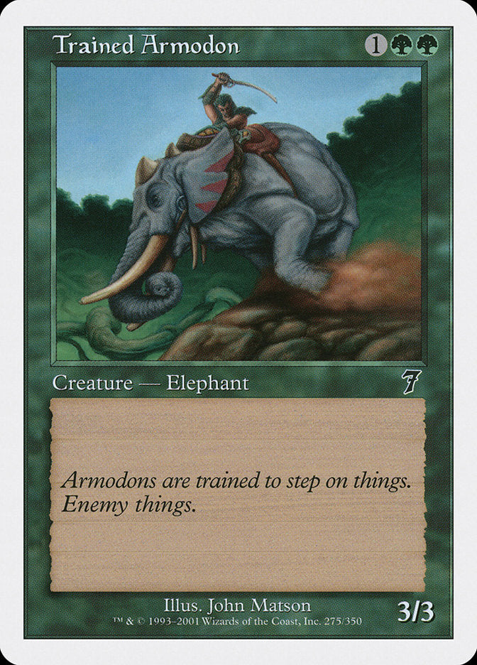 Trained Armodon [Seventh Edition] | Shuffle n Cut Hobbies & Games