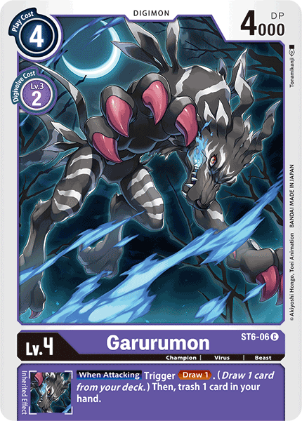 Garurumon [ST6-06] [Starter Deck: Venomous Violet] | Shuffle n Cut Hobbies & Games